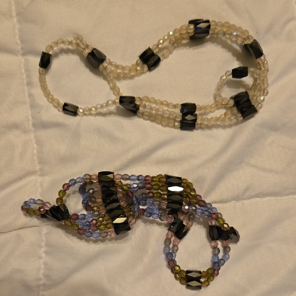 Multicolor Magnetic Beaded Necklace/ Bracelet Set